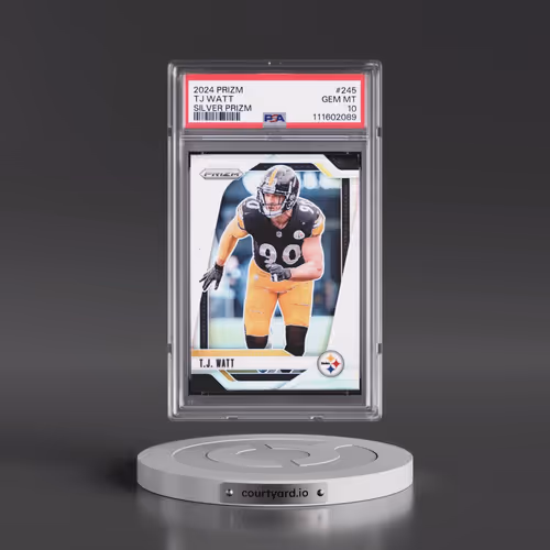 2024 Panini Prizm #245 TJ Watt - Silver Prizm (PSA 10 GEM MINT)