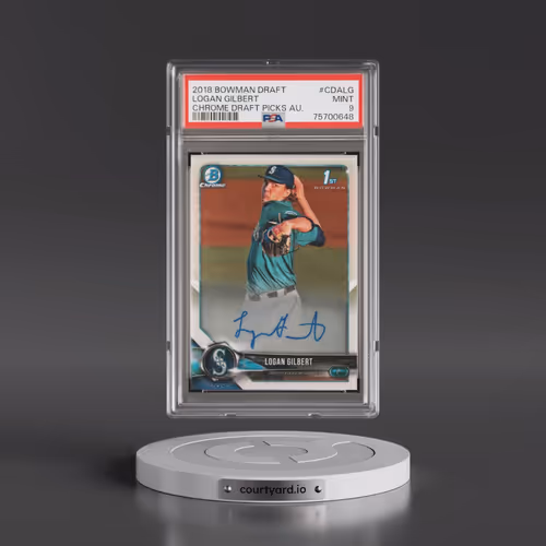 2018 Bowman Draft Chrome Draft Picks Autographs #CDALG Logan Gilbert (PSA 9 MINT)