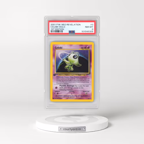 2001 Pokémon Neo Revelation #3 Celebi - 1st Edition Holo (PSA 8 NM-MT)