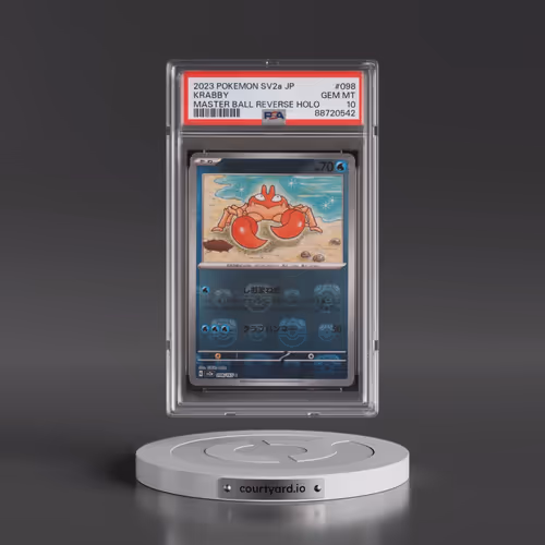 2023 Pokémon Sv2a-Pokémon 151 #098 Krabby - Reverse Holo Master Ball (PSA 10 GEM MINT)