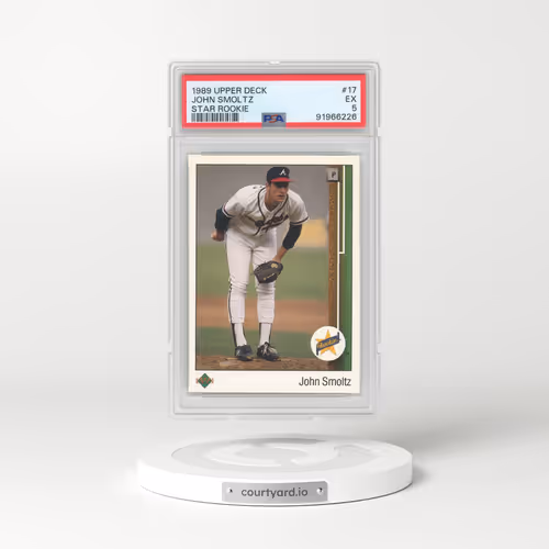 1989 Upper Deck #17 John Smoltz - Star Rookie (PSA 5 EX)