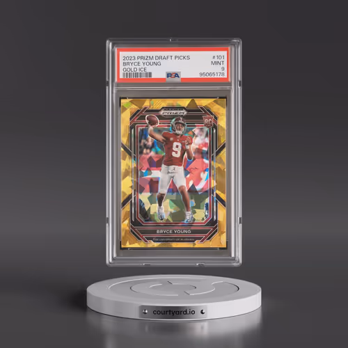 2023 Panini Prizm Draft Picks #101 Bryce Young - Gold Ice (PSA 9 MINT)