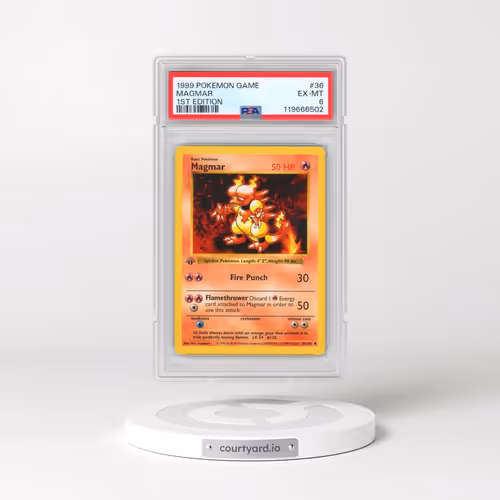 1999 Pokémon Game #36 Magmar - 1st Edition (PSA 6 EX-MT)