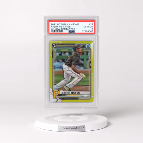 2021 Bowman Chrome #29 KE'Bryan Hayes - Yellow Refractor (PSA 10 GEM MINT)