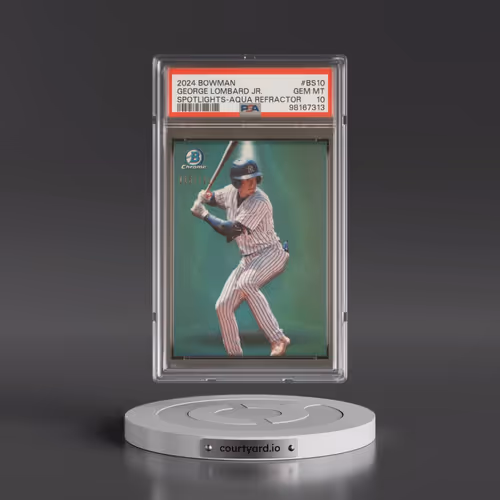 2024 Bowman Bowman Spotlights #BS10 George Lombard Jr. - Aqua Refractor (PSA 10 GEM MINT)