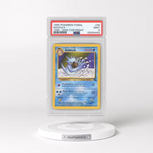 1999 Pokémon Fossil #35 Golduck - 1999-2000 Copyright (PSA 9 MINT)