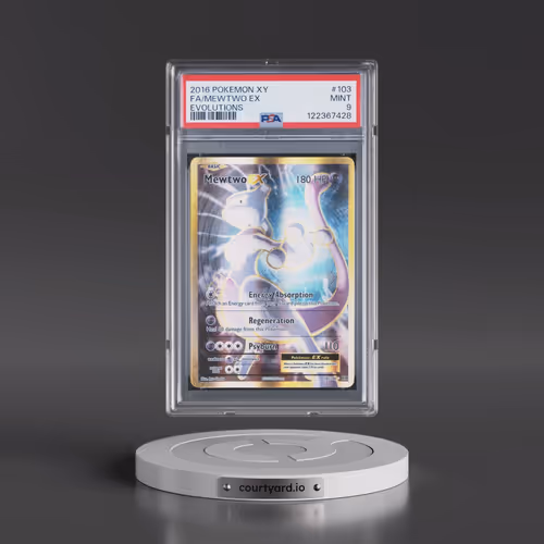 2016 Pokémon XY Evolutions #103 Mewtwo EX - Holo Full Art (PSA 9 MINT)