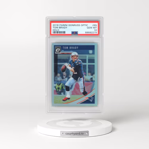 2018 Panini Donruss Optic #65 Tom Brady - Holo (PSA 10 GEM MINT)