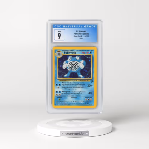 2000 Base Set 2 #15/130 Poliwrath - Holo (CGC 9 MINT)
