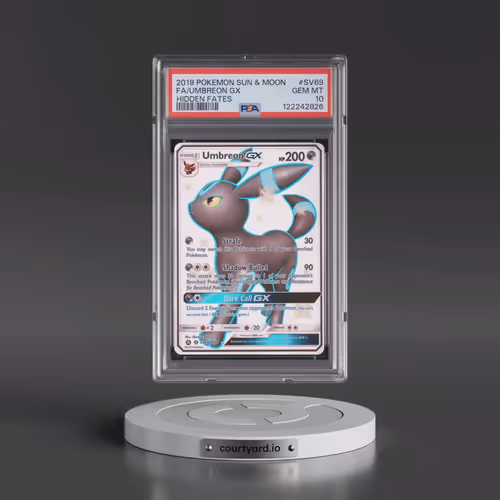 2019 Pokémon Sun & Moon Hidden Fates #SV69 Umbreon GX - Holo Full Art (PSA 10 GEM MINT)