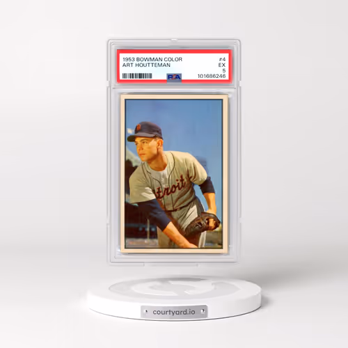 1953 Bowman Color #4 Art Houtteman (PSA 5 EX)