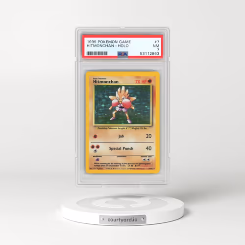 1999 Pokémon Game #7 Hitmonchan - Holo (PSA 7 NM)