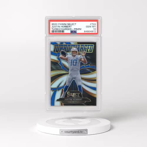 2020 Panini Select Turbocharged #T24 Justin Herbert - Prizm (PSA 10 GEM MINT)
