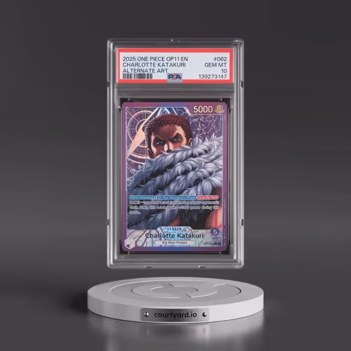 2025 One Piece OP11-A Fist of Divine Speed #062 Charlotte Katakuri - Alternate Art (PSA 10 GEM MINT)