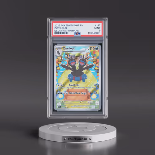 2025 Pokémon Wht EN-White Flare #147 Zweilous - Illustration Rare (PSA 9 MINT)