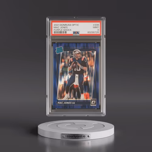 2021 Panini Donruss Optic #206 Mac Jones - Purple Shock (PSA 9 MINT)