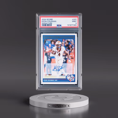 2024 Panini Score #337 Keon Coleman - Signature (PSA 9 MINT)