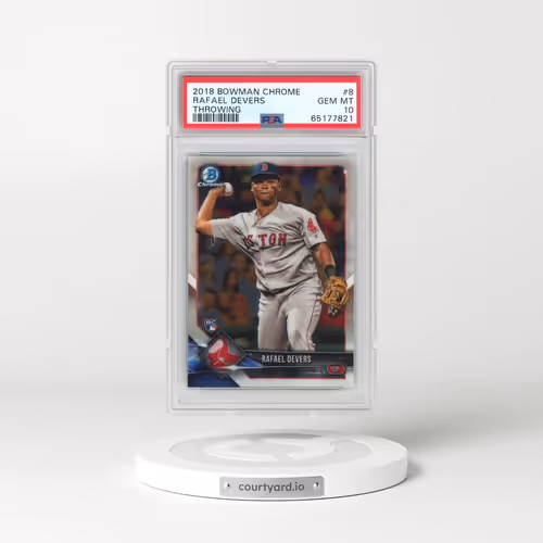 2018 Bowman Chrome #8 Rafael Devers - Throwing (PSA 10 GEM MINT)
