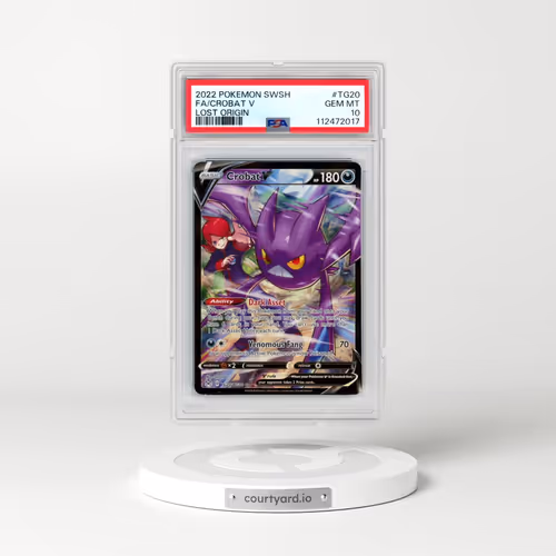 2022 Pokémon Sword & Shield Lost Origin #TG20 Crobat V - Holo Full Art (PSA 10 GEM MINT)