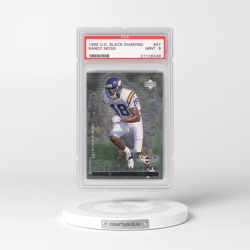 1998 Upper Deck Black Diamond Rookies #97 Randy Moss - Rookies-Single (PSA 9 MINT)