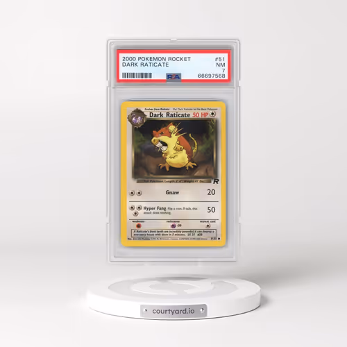 2000 Pokémon Rocket #51 Dark Raticate (PSA 7 NM)