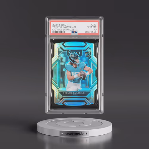 2021 Panini Select #243 Trevor Lawrence - Die-Cut Silver Prizm (PSA 10 GEM MINT)