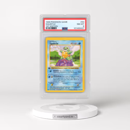 1999 Pokémon Game #63 Squirtle - 1st Edition (PSA 8 NM-MT)