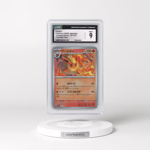 2024 Pokémon Sv8a-Terastal Fest EX #021 Flareon - Reverse Holo (CGC 9 MINT)