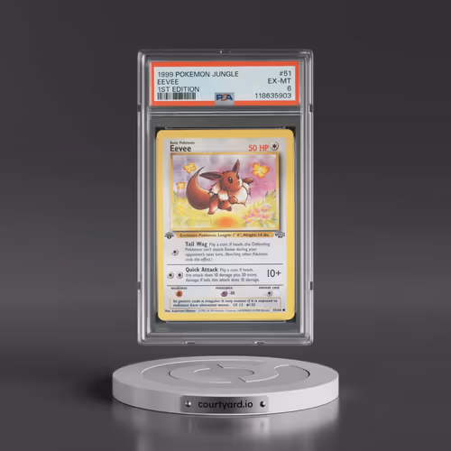 1999 Pokémon Jungle #51 Eevee - 1st Edition (PSA 6 EX-MT)