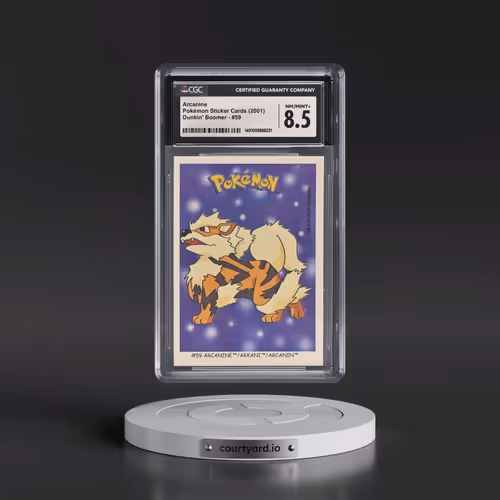 1999 Pokémon Sticker Cards (Dunkin' Boomer) - English #59 Arcanine (CGC 8.5 NM-MT+)