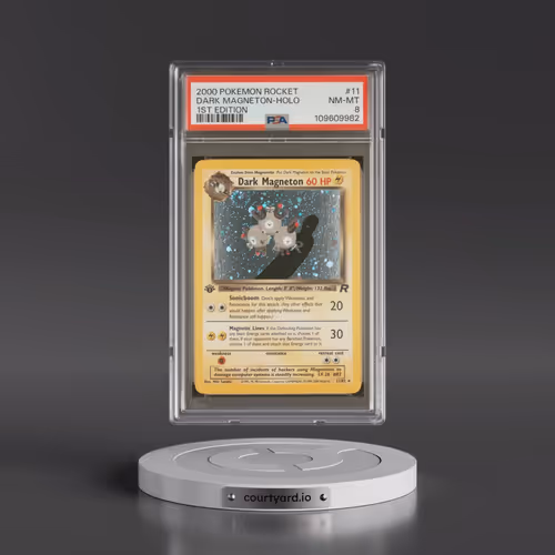 2000 Pokémon Rocket #11 Dark Magneton - 1st Edition Holo (PSA 8 NM-MT)