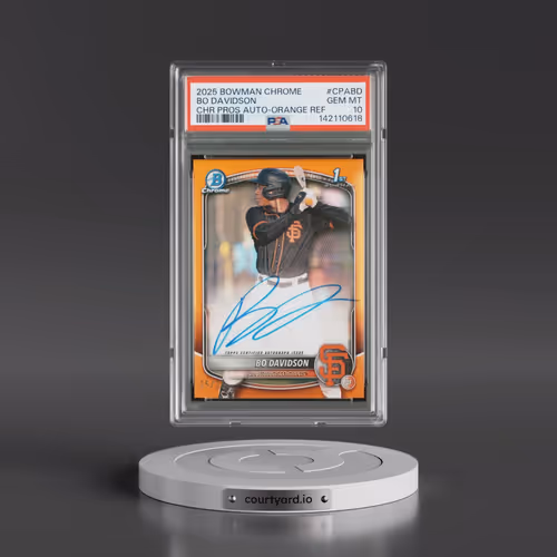 2025 Bowman Chrome Prospect Autographs #CPABD Bo Davidson - Orange Refractor (PSA 10 GEM MINT)