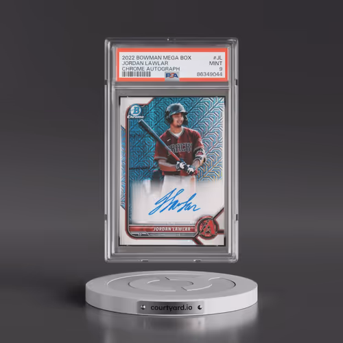 2022 Bowman Mega Box Chrome Autographs #JL Jordan Lawlar (PSA 9 MINT)
