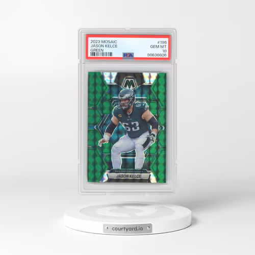 2023 Panini Mosaic #196 Jason Kelce - Green (PSA 10 GEM MINT)