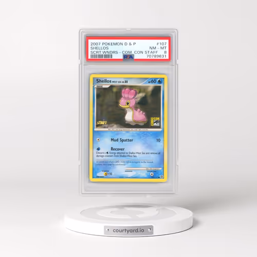 2007 Pokémon Diamond & Pearl Secret Wonders #107 Shellos - Comic Con Staff (PSA 8 NM-MT)