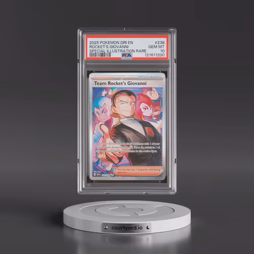 2025 Pokémon Dri EN-Destined Rivals #238 Team Rocket's Giovanni - Special Illustration Rare (PSA 10