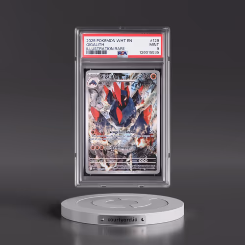 2025 Pokémon Wht EN-White Flare #129 Gigalith - Illustration Rare (PSA 9 MINT)