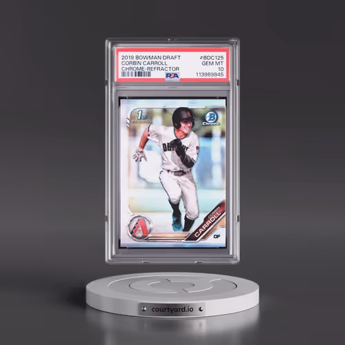 2019 Bowman Draft #BDC125 Corbin Carroll - Chrome-Refractor (PSA 10 GEM MINT)