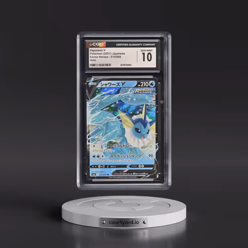 2021 Eevee Heroes #015/069 Vaporeon V - Holo (CGC 10 GEM MINT)