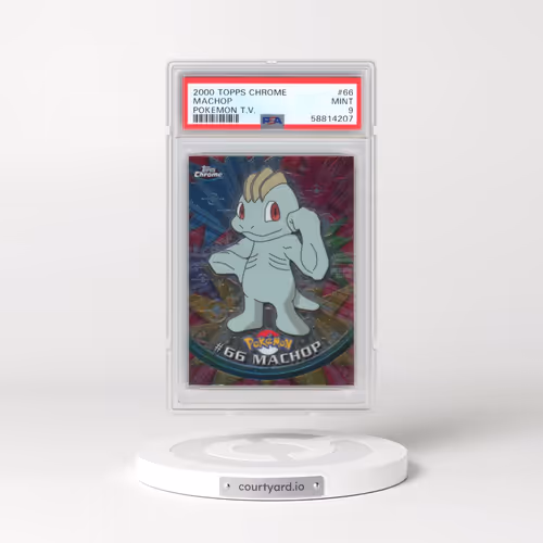 2000 Topps Chrome Pokémon T.V. #66 Machop (PSA 9 MINT)