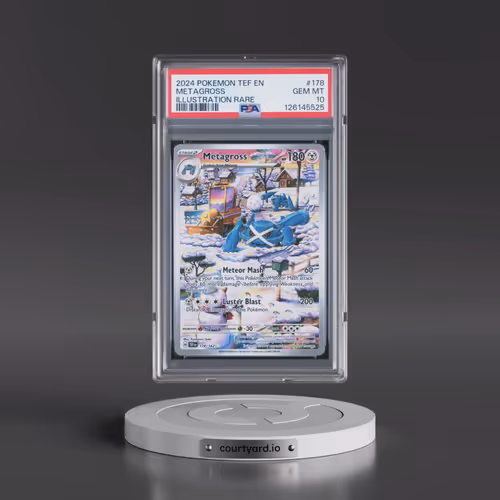 2024 Pokémon Tef EN-Temporal Forces #178 Metagross - Illustration Rare (PSA 10 GEM MINT)
