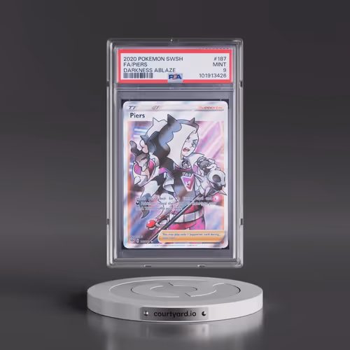 2020 Pokémon Sword & Shield Darkness Ablaze #187 Piers - Full Art (PSA 9 MINT)