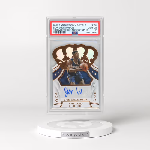 2019 Panini Crown Royale Crown Rookie Autographs #ZWL Zion Williamson (PSA 10 GEM MINT)