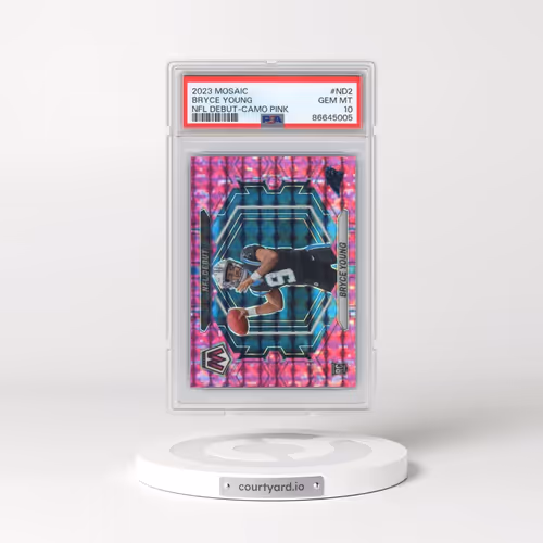 2023 Panini Mosaic NFL Debut #ND2 Bryce Young - Camo Pink (PSA 10 GEM MINT)