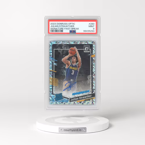 2023 Panini Donruss Optic #283 Julian Strawther - Signature-Fast Break (PSA 9 MINT)
