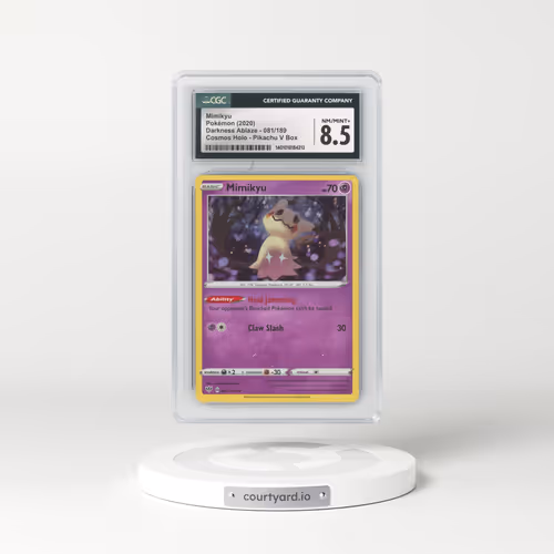 2020 Pokémon Sword & Shield Darkness Ablaze #081 Mimikyu - Holo Cosmos (CGC 8.5 NM-MT+)