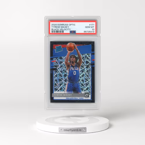 2020 Panini Donruss Optic #171 Tyrese Maxey - Black Velocity (PSA 10 GEM MINT)