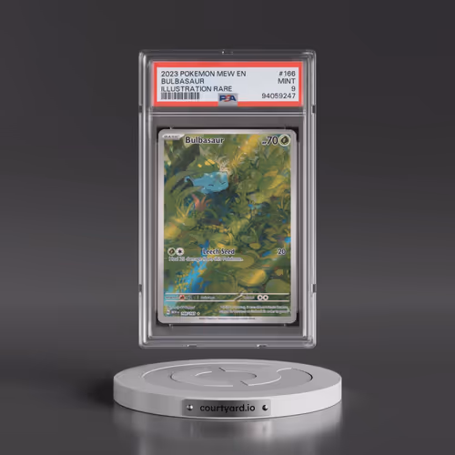 2023 Pokémon Mew EN-151 #166 Bulbasaur - Illustration Rare (PSA 9 MINT)