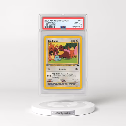 2001 Pokémon Neo Discovery #65 Teddiursa - 1st Edition (PSA 10 GEM MINT)