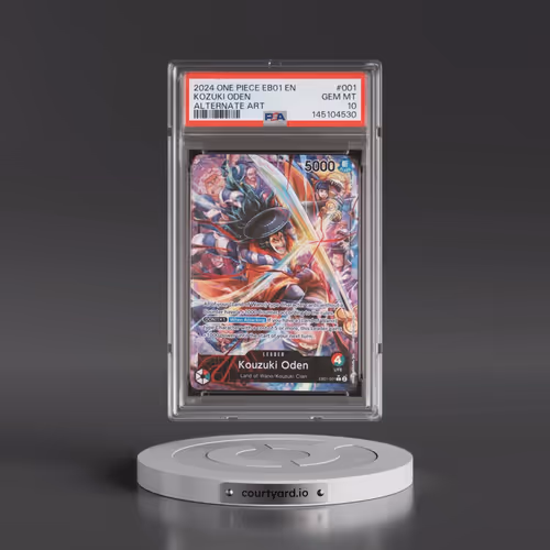 2024 One Piece EB01-Extra Booster -Memorial Collection #001 Kozuki Oden - Alternate Art (PSA 10 GEM